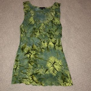 Green patterned tank top